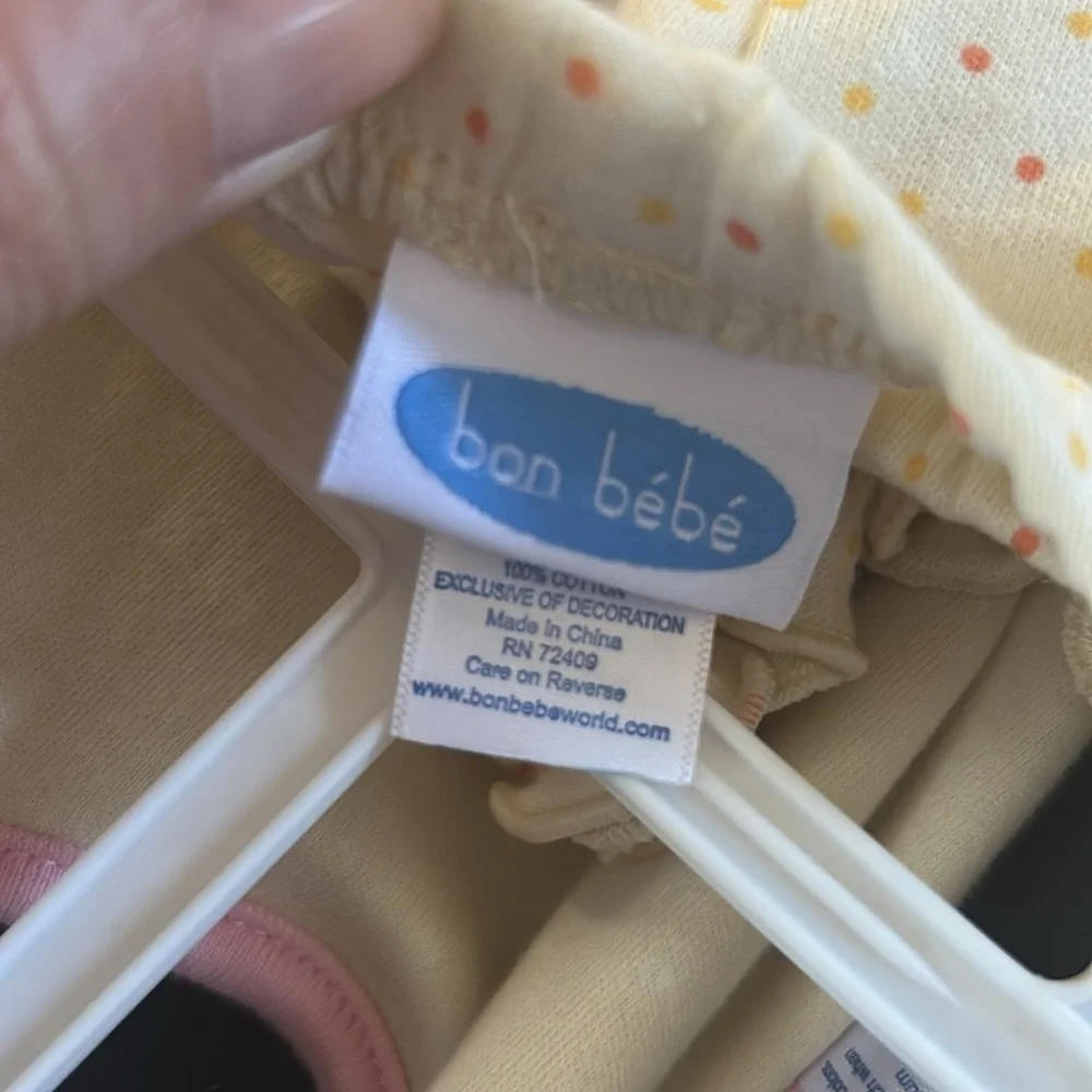 Honey Pie Baby Bib and Bloomers Set - Pink and Cream NWOT